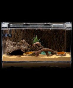 Reptile Simulation Rock Cave Hideouts Terrarium Habitat Décor Bearded Dragon Hideout for Turtles Lizards Snakes Crab (Large)