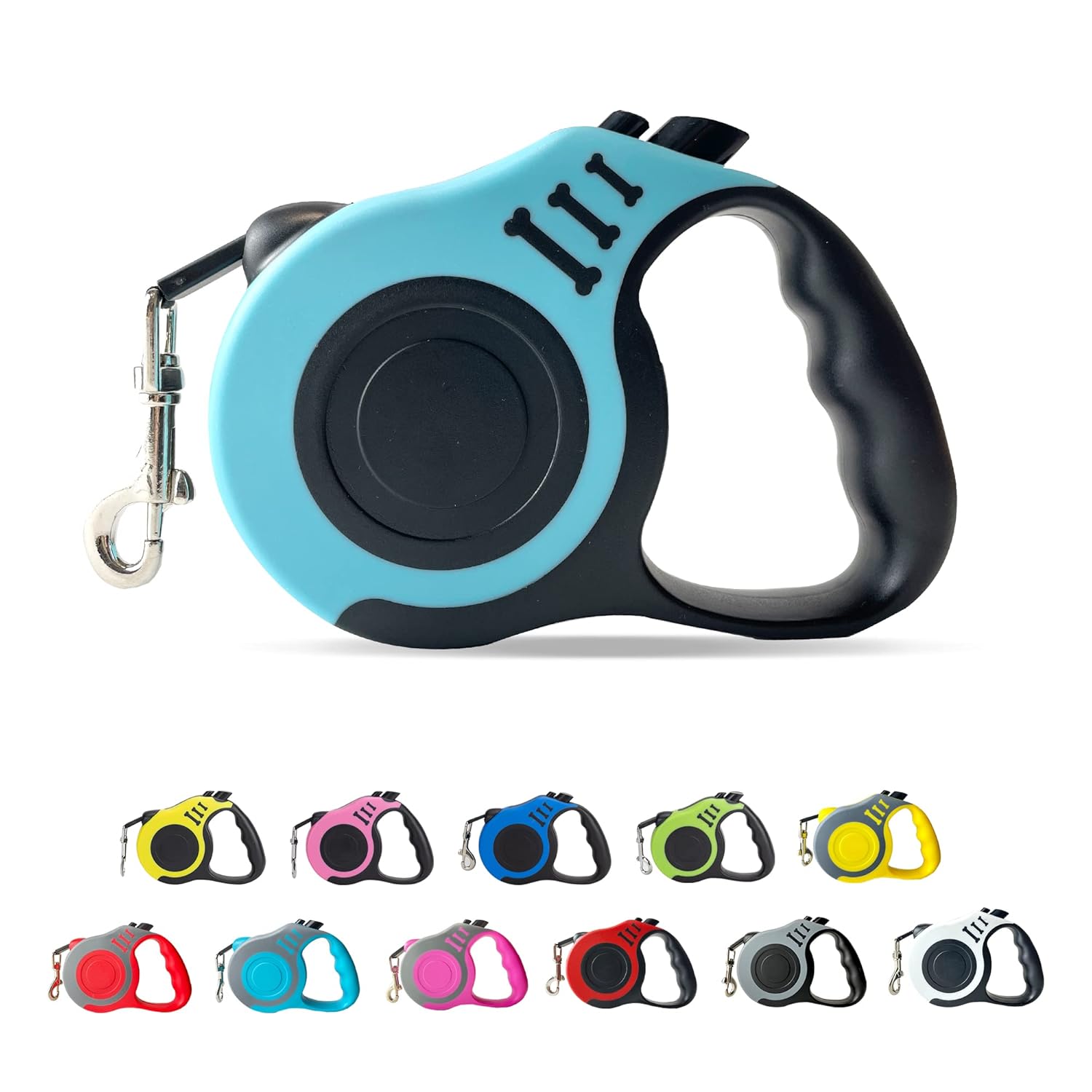 Retractable Dog Leash Automatic Telescopic Tractor Dog Tape, Pet Tape 10/16 FT Durable and Convenient, with Non-Slip Handle, Suitable for Small and Medium-Sized Dogs Blue