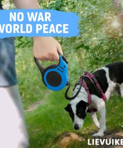 Retractable Dog Leash Automatic Telescopic Tractor Dog Tape, Pet Tape 10/16 FT Durable and Convenient, with Non-Slip Handle, Suitable for Small and Medium-Sized Dogs Blue