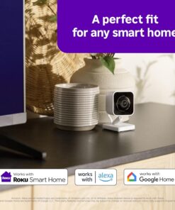 Roku Indoor Camera - Home Security - 2-Pack - Wired Security Camera & Pet Monitor with 1080p HD Color Night Vision, Works with Alexa & Google, Motion & Sound Detection, WDR &...