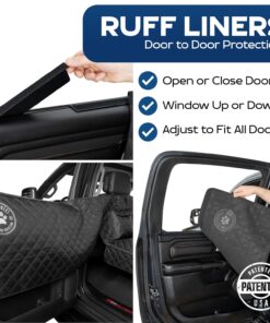 Ruff Liners Standard Back Seat Extender for Dogs, Black – As Seen on Shark Tank – Hard Bottom Platform for Cars, SUVs & Mid-Size Trucks – 400lb Support, Waterproof – Rigid Back...