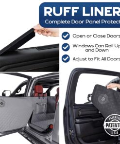 Ruff Liners XL Floor Cover with Door Protection, Gray – As Seen on Shark Tank – Fits Full‑Size Crew Cab Trucks with Fold‑Up Seats, Waterproof & Machine Washable – Sturdy XL Dog...