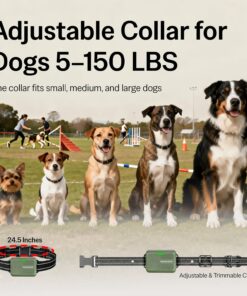 SafeShock (Latest Version) - Dog Shock Collar with Remote Control, 4500FT Range Shock Collar for Dogs & Training Collar, Waterproof, Beep & Vibration First, Rechargeable for...