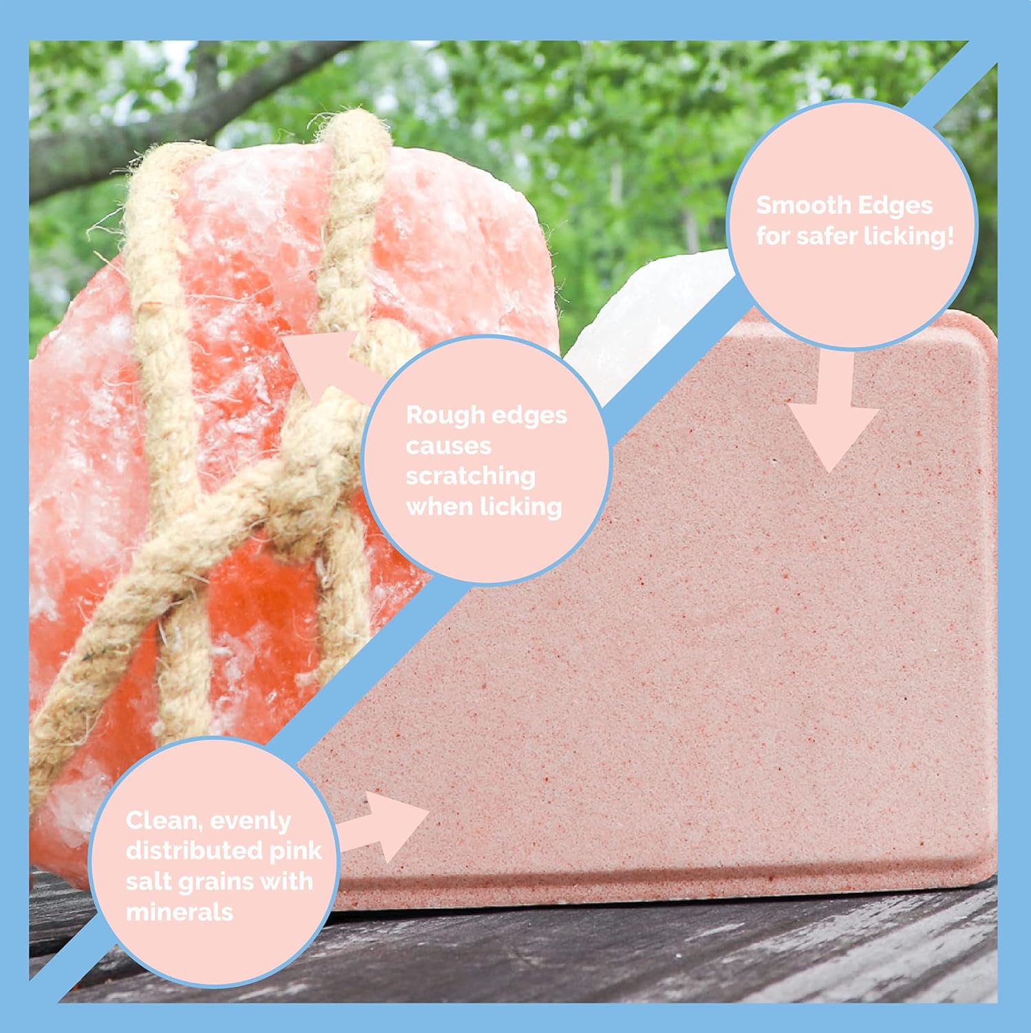 Salt Block for Deer & Horses – Compressed Mineral Salt Lick for Livestock, Cattle & Goats – Himalayan Secrets Pink Rock Salt Block (11LB/5KG, Block w/ Mounting Hole)