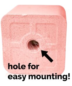 Salt Block for Deer & Horses – Compressed Mineral Salt Lick for Livestock, Cattle & Goats – Himalayan Secrets Pink Rock Salt Block (11LB/5KG, Block w/ Mounting Hole)