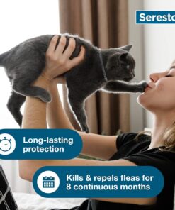 Seresto Cat Vet-Recommended Flea & Tick Treatment & Prevention Collar for Cats | 8 Months Protection