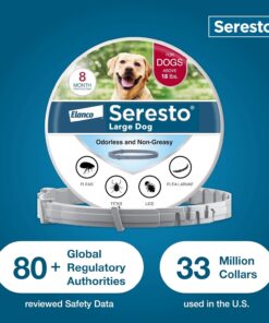 Seresto Flea & Tick Collar For Dogs Over 18 lbs., Treatment & Prevention, Vet-Recommend, 8 Month Protection