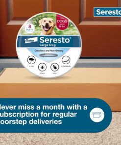 Seresto Flea & Tick Collar For Dogs Over 18 lbs., Treatment & Prevention, Vet-Recommend, 8 Month Protection