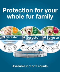 Seresto Flea & Tick Collar For Dogs Over 18 lbs., Treatment & Prevention, Vet-Recommend, 8 Month Protection