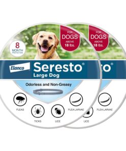 Seresto Flea & Tick Collar For Dogs Over 18 lbs., Treatment & Prevention, Vet-Recommend, 8 Month Protection