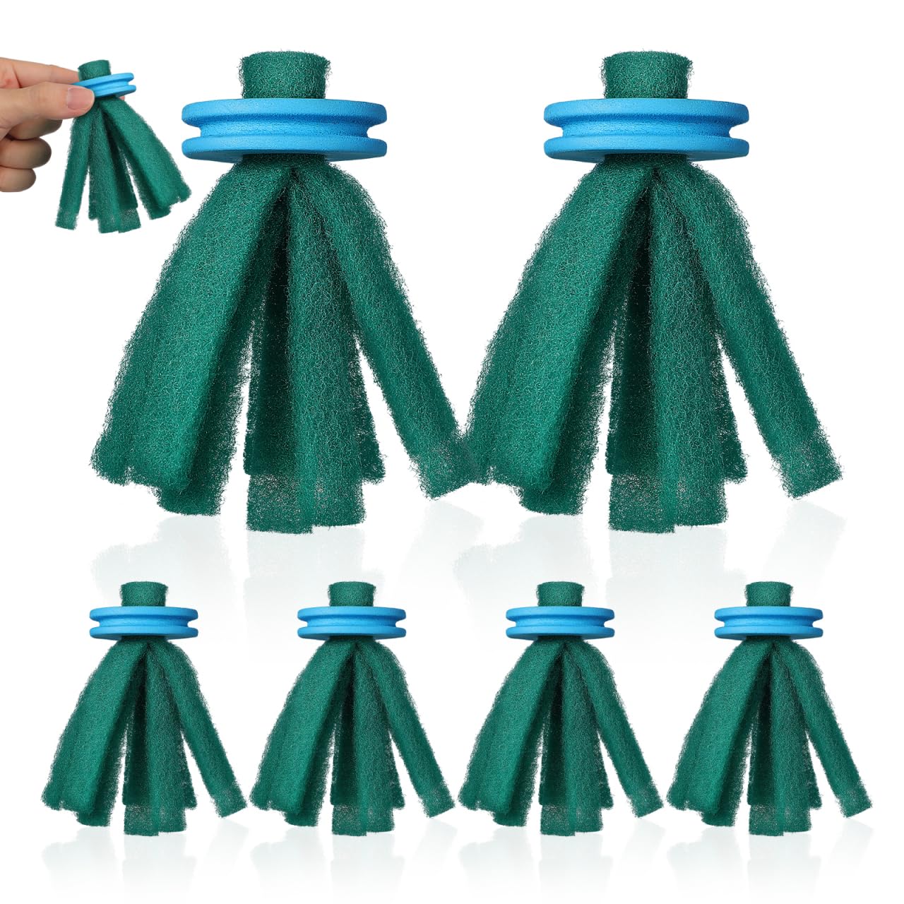 Sewroro 10pcs Fish Spawning Mops: Floating Egg Collector for Aquarium Tanks - Soft Sponge Breeding Grass for Fry Protection and Fish Farming Supplies