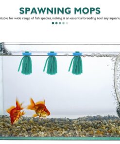 Sewroro 10pcs Fish Spawning Mops: Floating Egg Collector for Aquarium Tanks - Soft Sponge Breeding Grass for Fry Protection and Fish Farming Supplies