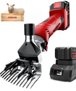 Sheep Clippers 600W, Professional Animal Shearing Machine, Farm Livestock Grooming Kit, Heavy Duty Electric Clippers for Thick Coat Animals (Sheep Clippers-600W)