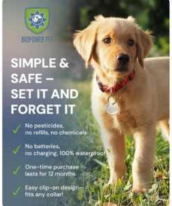 Shield Tag - Natural Flea & Tick Repellent Collar Tag for Dogs & Cats - Waterproof, Lasts 12 Months - Stainless Steel Pendant - Regular Tag (1Pack)