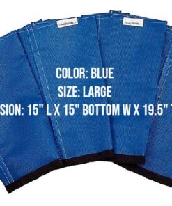 SHOOFLY Horse Leggins, Patented Loose Fitting Boots, Breathable Plastic Mesh (Blue/Large)