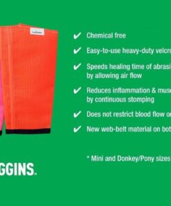 SHOOFLY Horse Leggins, Patented Loose Fitting Boots, Breathable Plastic Mesh (Pink/Medium)