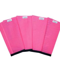 SHOOFLY Horse Leggins, Patented Loose Fitting Boots, Breathable Plastic Mesh (Pink/Medium)