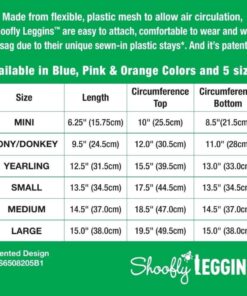 SHOOFLY Horse Leggins, Patented Loose Fitting Fly Boots, Breathable Plastic Mesh (Orange/Large)