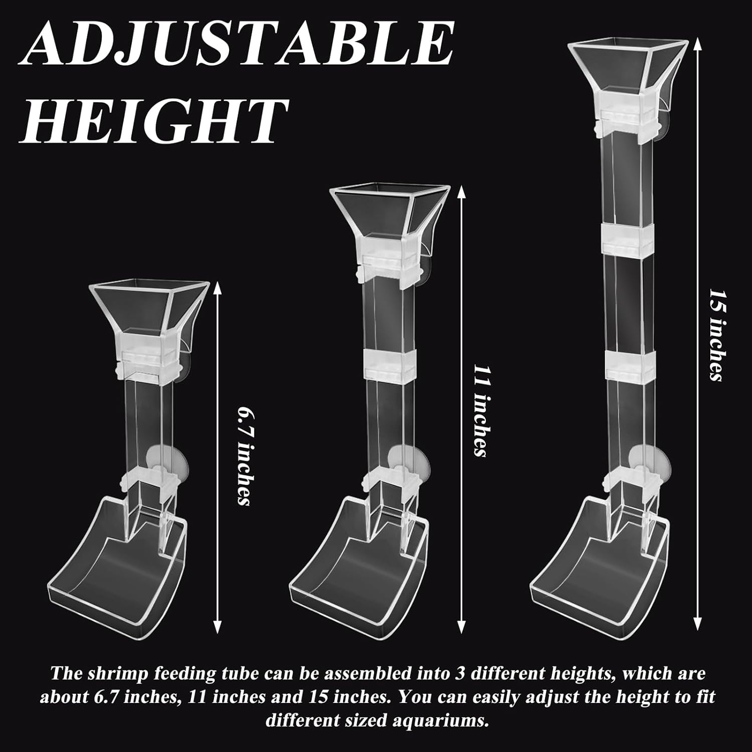 Shrimp Feeder Tube and Dish Set - Aquarium Fish Feeder with Feeding Ring and Cleaning Brush - Prevent Food Scattering