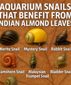 Shrimp Tank Accessories Indian Almond Leaves for Shrimps,Snails,Crayfish 10 Pack, 6” Dried Catappa Leaves for Aquariums, Betta Fish, Breeding Tanks,...