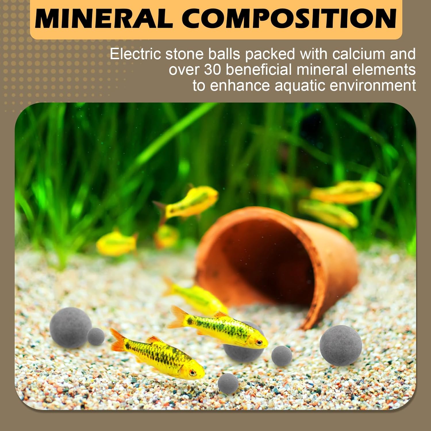 Shrimp Tourmaline (10 Packs of Regular Tourmaline) Contains Calcium and Over 30 Elements, which can Improve Health, Color, Shedding, Reproduction, and Survival Rates