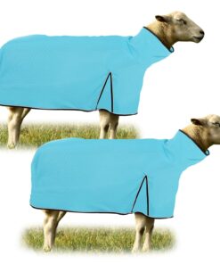 Silkfly 2 Pcs Sheep Blanket Mesh Medium Goat Blanket with Mesh Butt and Adjustable Belly Strap Fits Lambs 110-140 Lbs for Show Lambs, Offers Effective Protection from Fly Bites...