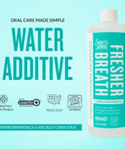 SKOUT'S HONOR Fresher Breath Water Additive, Fresh and Flavorless - VOHC Accepted for Tartar Control, Freshens Breath Fast, No Brushing Required, Great for Both Cats and Dogs,...