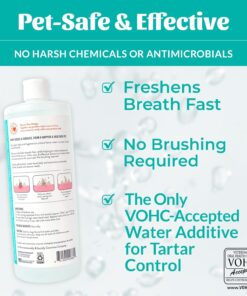 SKOUT'S HONOR Fresher Breath Water Additive, Fresh and Flavorless - VOHC Accepted for Tartar Control, Freshens Breath Fast, No Brushing Required, Great for Both Cats and Dogs,...