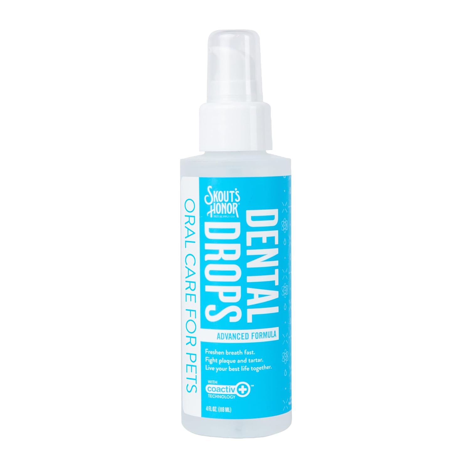 SKOUT'S HONOR Fresher Breath Water Additive, Fresh and Flavorless - VOHC Accepted for Tartar Control, Freshens Breath Fast, No Brushing Required, Great for Both Cats and Dogs,...