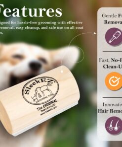 SleekEZ Dog Brush for Shedding & Dog Grooming Supplies | Pet Hair Removal Tool | Great For All Fur Types | For Short, Medium, & Long Hair Pets | Reduces Shedding by 95% | Made...