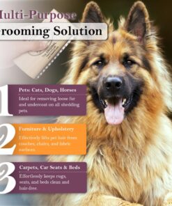 SleekEZ Dog Brush for Shedding & Dog Grooming Supplies | Pet Hair Removal Tool | Great For All Fur Types | For Short, Medium, & Long Hair Pets | Reduces Shedding by 95% | Made...