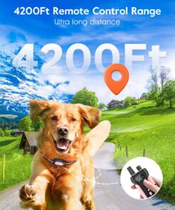 SLOPEHILL Dog Shock Collar,4200FT Dog Training Collar with Remote,IPX8 Waterproof E-Collar with Beep,Vibration,Shock,Flash Light,No Shock Mode,Electric Shock Collar for Small...