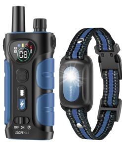 SLOPEHILL Dog Shock Collar,4200FT Dog Training Collar with Remote,IPX8 Waterproof E-Collar with Beep,Vibration,Shock,Flash Light,No Shock Mode,Electric Shock Collar for Small...