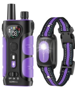 SLOPEHILL Dog Shock Collar,4200FT Dog Training Collar with Remote,IPX8 Waterproof E-Collar with Beep,Vibration,Shock,Flash Light,No Shock Mode,Electric Shock Collar for Small...