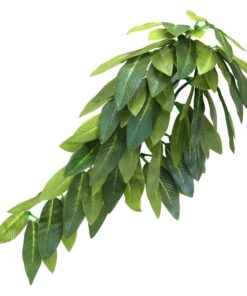 SLSON Reptile Plants Hanging Silk Terrarium Plant with Suction Cup for Bearded Dragons,Lizards,Geckos,Snake Pets and Hermit Crab Tank Habitat Decorations,Small Size,12 inches Green