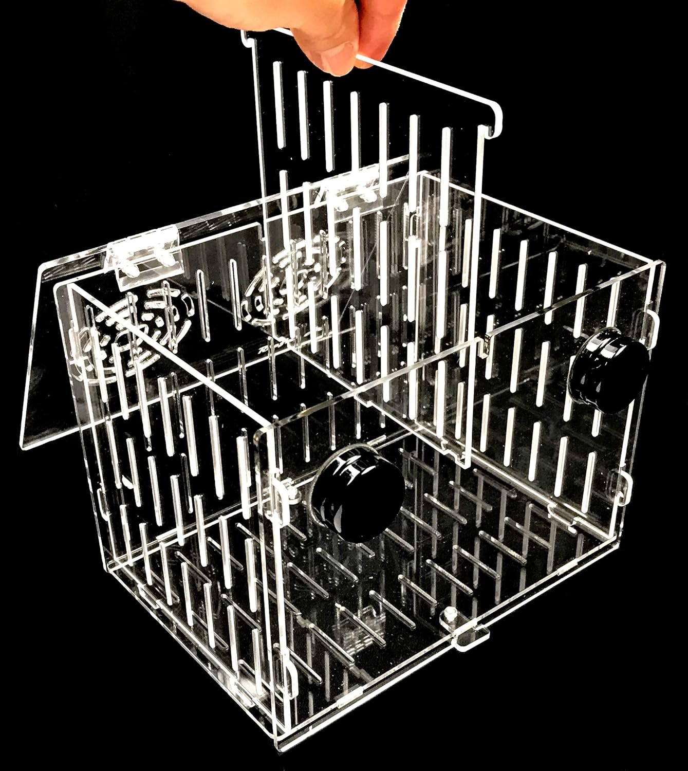 Small Magnetic Acclimation Breeder Box Anemone Coral Strong N52 Magnets for 1/2" Glass (4.5" Cube)