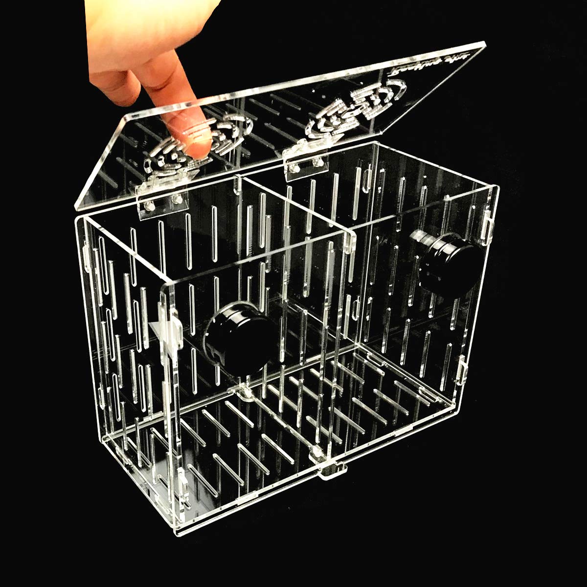 Small Magnetic Acclimation Breeder Box Anemone Coral Strong N52 Magnets for 1/2" Glass (4.5" Cube)