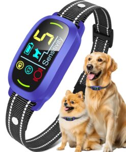 Smart AI Bark Collar for Large Medium Small Dogs, Anti Barking Device with 5 Training Modes, Exclusive Forced Bark-Stopping, Rechargeable IP67 Waterproof Bark Collar with 5...
