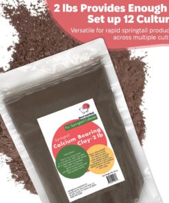 Snout and Shell Springtail Calcium Bearing Clay - 2 lb | Ideal for Culturing Springtails, Reptile and Amphibian Terrariums, and Natural Habitat Cleanup Crew