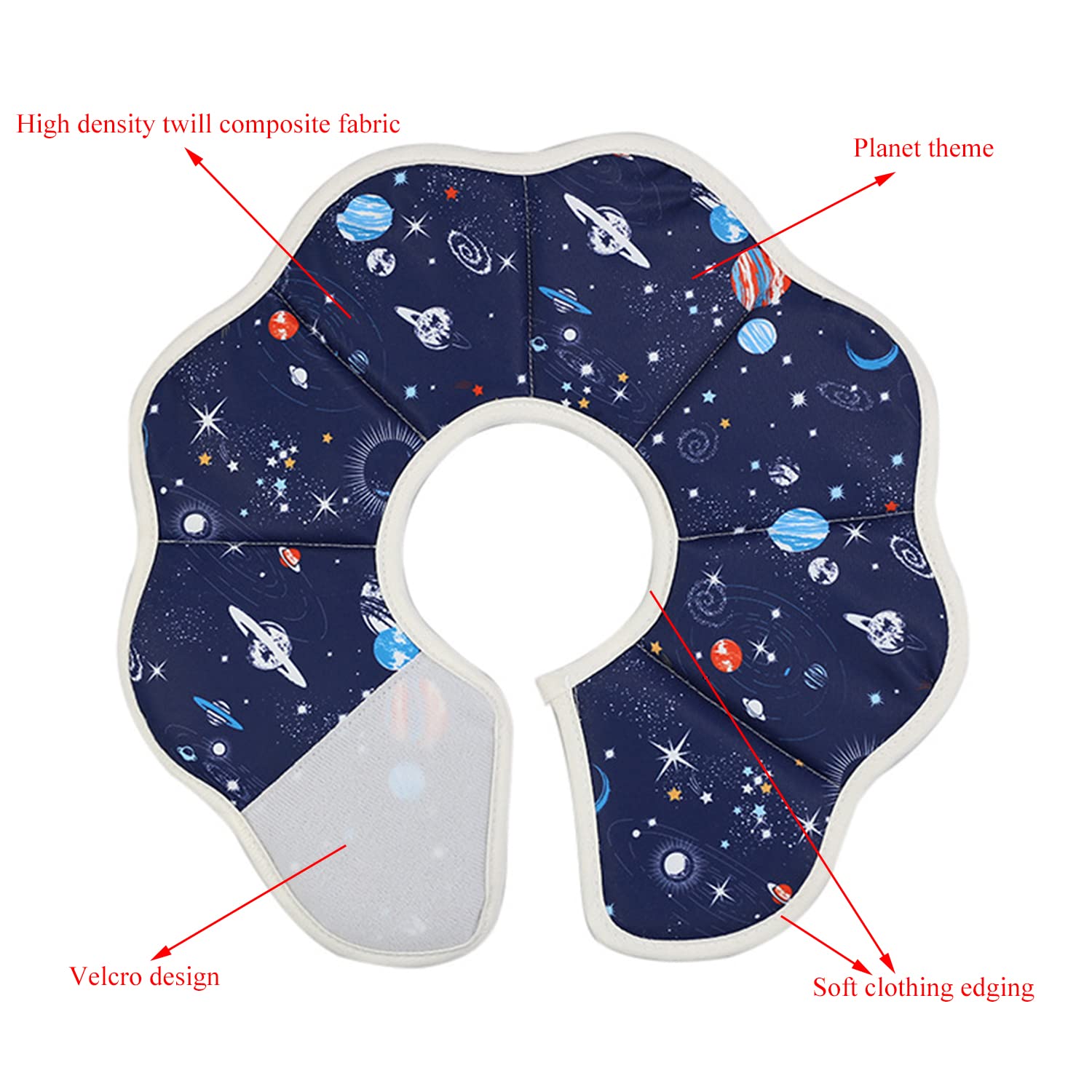 Soft Cat Cone, Adjustable Recovery Collar After Surgery to Prevent Licking Wound, Protective Cat Neck Cone, Comfortable Pet Elizabethan Collar for Cats Kittens and Puppies (M)