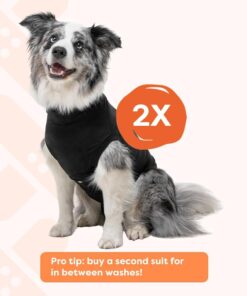 Suitical Recovery Suit for Dogs - Dog Surgery Recovery Suit with Clip-Up System - Breathable Fabric for Spay, Neuter, Skin Conditions, Incontinence - 26.4-29.9 Inches Neck to...