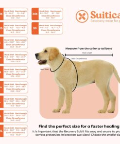 Suitical Recovery Suit for Dogs - Dog Surgery Recovery Suit with Clip-Up System - Breathable Fabric for Spay, Neuter, Skin Conditions, Incontinence - 26.4-29.9 Inches Neck to...