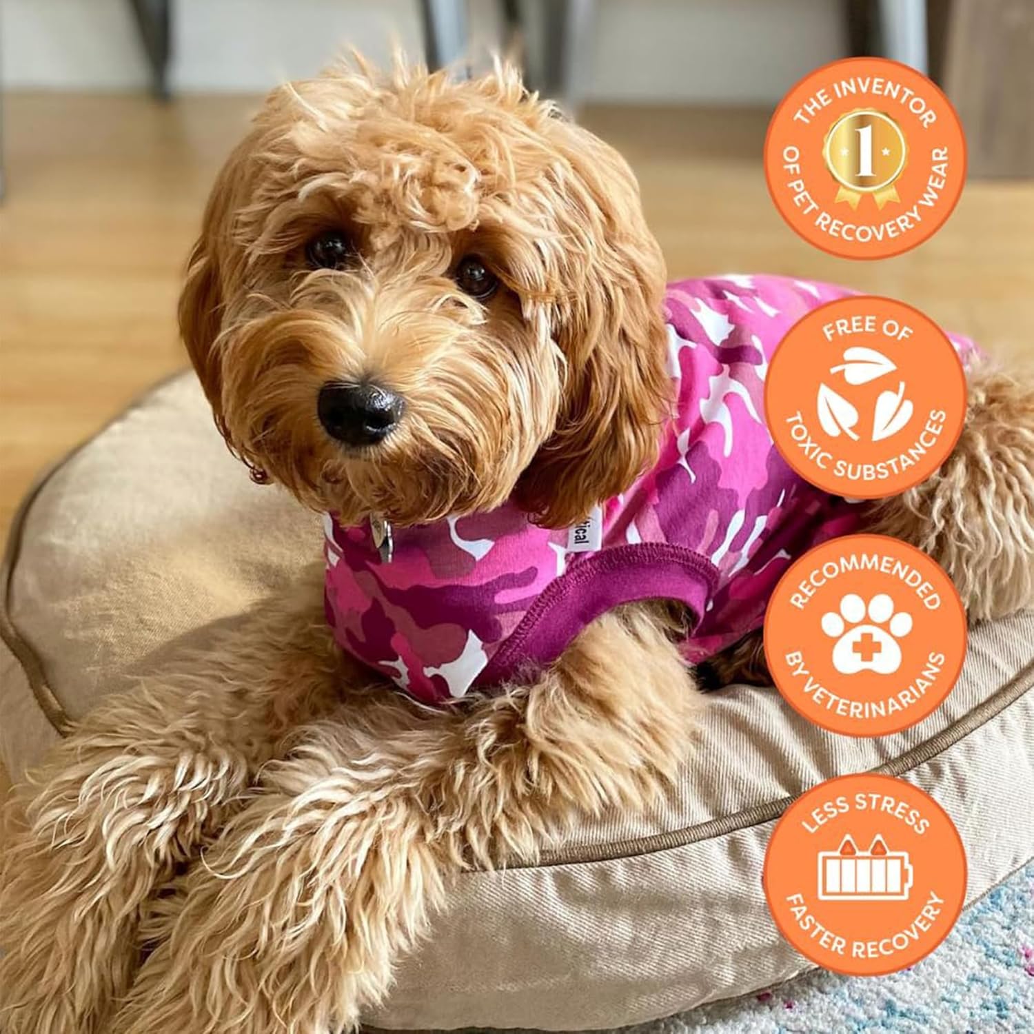 Suitical Recovery Suit for Dogs | Spay and Neutering Dog Surgery Recovery Suit for Male or Female | Soft Fabric for Skin Conditions | 3XS | Neck to Tail 8.7”- 13.8” | Pink...