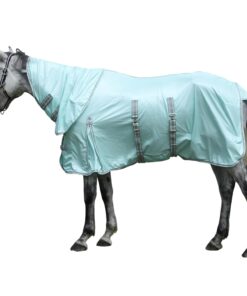 Summer Horse Fly Sheet with Detachable Neck & Belly Wrap, Breathable Fine Mesh Sweet Itch Protection for Stable & Pasture Turnout, Biting Defense & All-Day Comfort Shield...