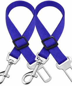 SunGrow Dog Seat Belt for Car, Adjustable Nylon Pet Seatbelt, Supports All Cars, Dog Car Leash Seat Belt, Seatbelt for Dogs, Cats & Ferrets Travel Harness