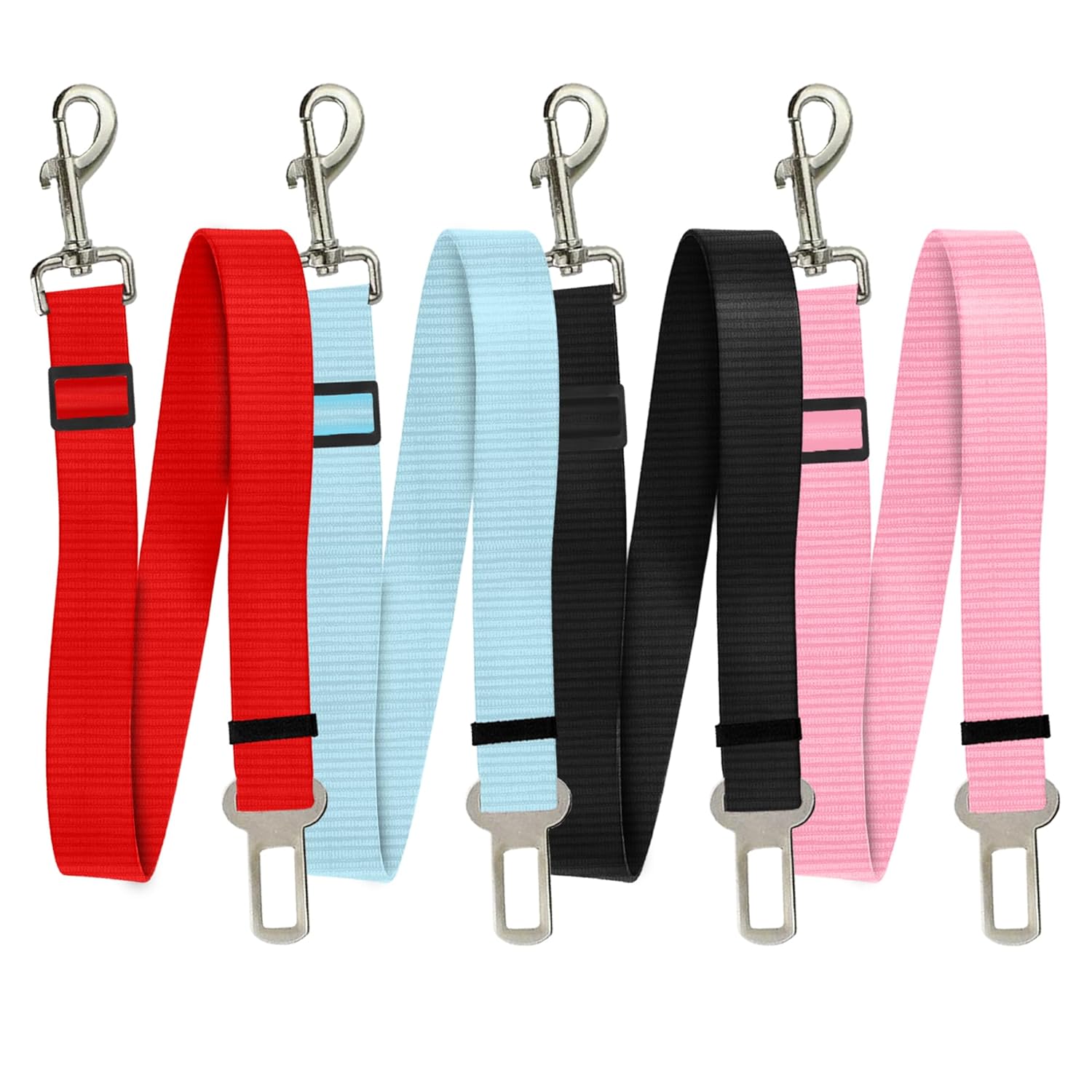 SunGrow Dog Seat Belt for Car, Adjustable Nylon Pet Seatbelt, Supports All Cars, Dog Car Leash Seat Belt, Seatbelt for Dogs, Cats & Ferrets Travel Harness