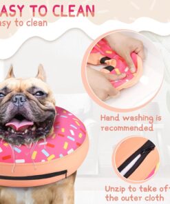 Supet Inflatable Dog Cone Collar Alternative After Surgery, Doggie Neck Donut Collar Recovery ECollar, Soft Dog Cone for Small Medium Large Dogs