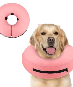 Supet Inflatable Dog Cone Collar Alternative After Surgery, Doggie Neck Donut Collar Recovery ECollar, Soft Dog Cone for Small Medium Large Dogs