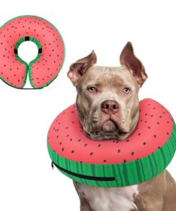 Supet Inflatable Dog Cone Collar Alternative After Surgery, Doggie Neck Donut Collar Recovery ECollar, Soft Dog Cone for Small Medium Large Dogs