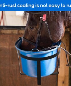 Teenyyou 4 Pcs Heavy Duty Metal Bucket Holder 5 Gallon Horse Water Feed Bucket Holder Pre Installed Pail Accessories Wall Mount Hang Organizer for Horse Stalls Barn Farmhouse...